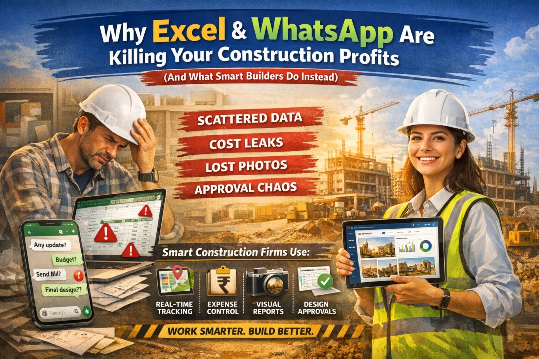 Why Excel & WhatsApp Are Killing Your Construction Profits (And What Smart Builders Do Instead)