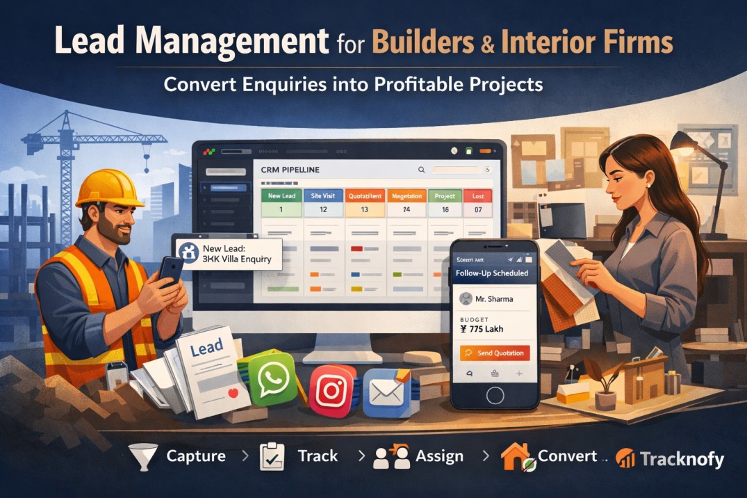 Lead Management for Builders & Interior Firms: How to Convert Enquiries into Profitable Projects